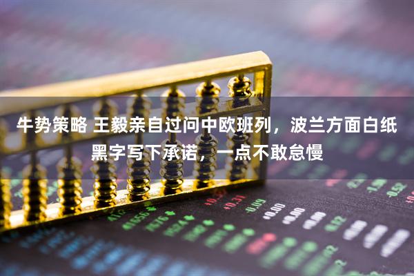 牛势策略 王毅亲自过问中欧班列，波兰方面白纸黑字写下承诺，一点不敢怠慢